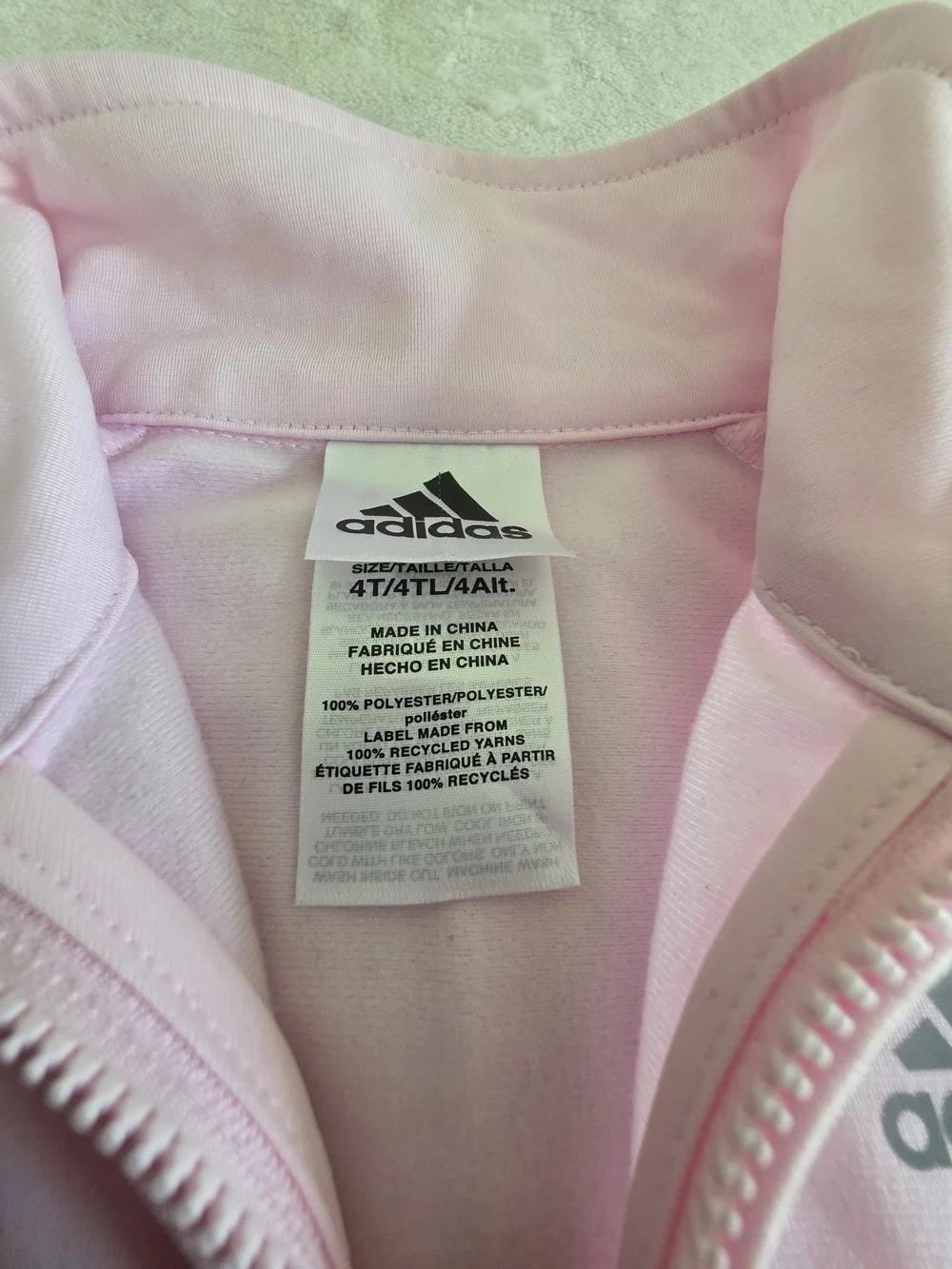Adidas Light Pink Zip-Up Jacket